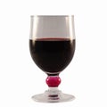 Glass of red wine isolated on white background Royalty Free Stock Photo