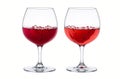 Glass with red wine isolated on white background Royalty Free Stock Photo