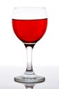 Glass of red wine with reflection Royalty Free Stock Photo