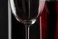 Glass of red wine refractions Royalty Free Stock Photo