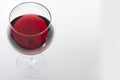 Glass of red wine with shadow.Top view Royalty Free Stock Photo