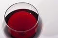 Glass of red wine with shadow.Top view Royalty Free Stock Photo