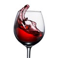 Glass of Red Wine Splash Royalty Free Stock Photo