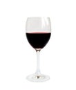 Glass of red wine on a white background. Alcohol concept bacground. Royalty Free Stock Photo