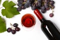 Glass of red wine - white background Royalty Free Stock Photo