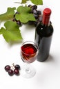 Glass of red wine - white background Royalty Free Stock Photo