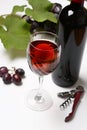 Glass of red wine - white background Royalty Free Stock Photo