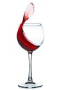 Glass of red wine on white background Royalty Free Stock Photo