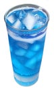 A glass of refreshing blue drink illustration Artificial Intelligence artwork generated
