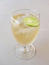 Glass of refreshing cold ginger ale Royalty Free Stock Photo