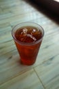 A glass of refreshing cold sweet tea . Royalty Free Stock Photo