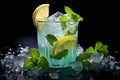 A glass of refreshing mint lemonade. Ai Generated.NO.04
