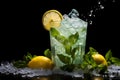 A glass of refreshing mint lemonade. Ai Generated.NO.02