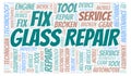 Glass Repair word cloud