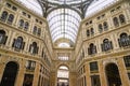 Glass roof and arching dome of Galleria Umberto I - Naples, Campania, Italy
