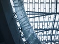 Glass roof Architecture details steel Construction Modern building Royalty Free Stock Photo