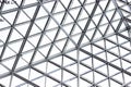 glass roof construction in a mall that forms a beautiful geometry Royalty Free Stock Photo