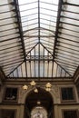 glass roof of a gallery (galerie vivienne) in paris (france) Royalty Free Stock Photo