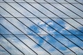 Glass roof Mirror Reflection On Sky and cloud Royalty Free Stock Photo