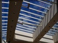 Glass roof of modern building Royalty Free Stock Photo