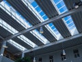 Glass roof of modern building Royalty Free Stock Photo