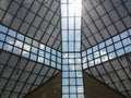 Glass roof of MUDAM museum in Luxembourg 1 Royalty Free Stock Photo