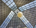 Glass roof of MUDAM museum in Luxembourg 5 Royalty Free Stock Photo