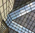 Glass roof of MUDAM museum in Luxembourg 3 Royalty Free Stock Photo