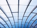 Glass Roof pattern Steel Curve Modern building Architecture details Royalty Free Stock Photo