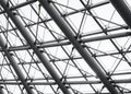 Glass Roof steel construction Joint details Modern Architecture Royalty Free Stock Photo