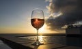 Glass of Rose wine Royalty Free Stock Photo