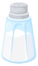 Glass salt shaker. Cartoon cooking spice icon