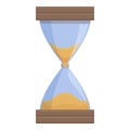 Glass sand timer icon cartoon vector. Waiting loading Royalty Free Stock Photo