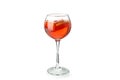 Glass of Sangria drink isolated on white background Royalty Free Stock Photo