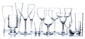Glass series - All Cocktail Glasses Royalty Free Stock Photo