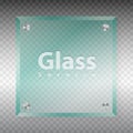 Glass service, Transparent glass board with copy space
