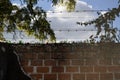 Glass Shards on a Wall and Barbwire, Lusaka, Zambia Royalty Free Stock Photo