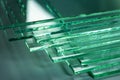 Glass sheets, super clear float glass panels Royalty Free Stock Photo