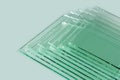 Glass sheets, super clear float glass panels Royalty Free Stock Photo