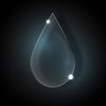 Glass shiny waterdrop Royalty Free Stock Photo