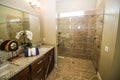 Glass Shower In Modern Bathroom Royalty Free Stock Photo