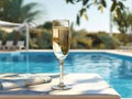 Champagne by the pool