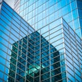 Glass skyscraper with abstract texture