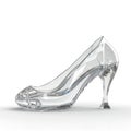 Glass Slipper 3d rendering side view isolate