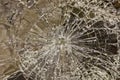 A pane of glass smashed Royalty Free Stock Photo