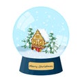 Glass snow ball single icon in cartoon style for design.Christmas vector symbol stock illustration web. Royalty Free Stock Photo