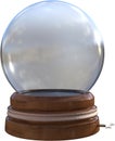 Glass Snow Globe, Empty, Isolated