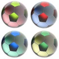 Glass soccer ball Royalty Free Stock Photo