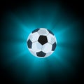 Glass soccer ball Royalty Free Stock Photo