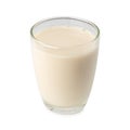 Glass of Soy milk with soybeans isolated on white background. with clipping path Royalty Free Stock Photo